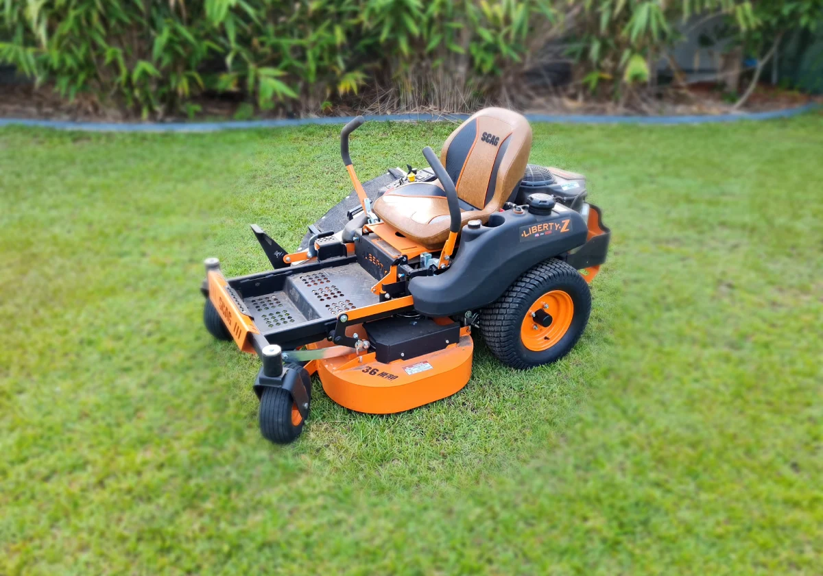 Lawn mower with comfortable seat